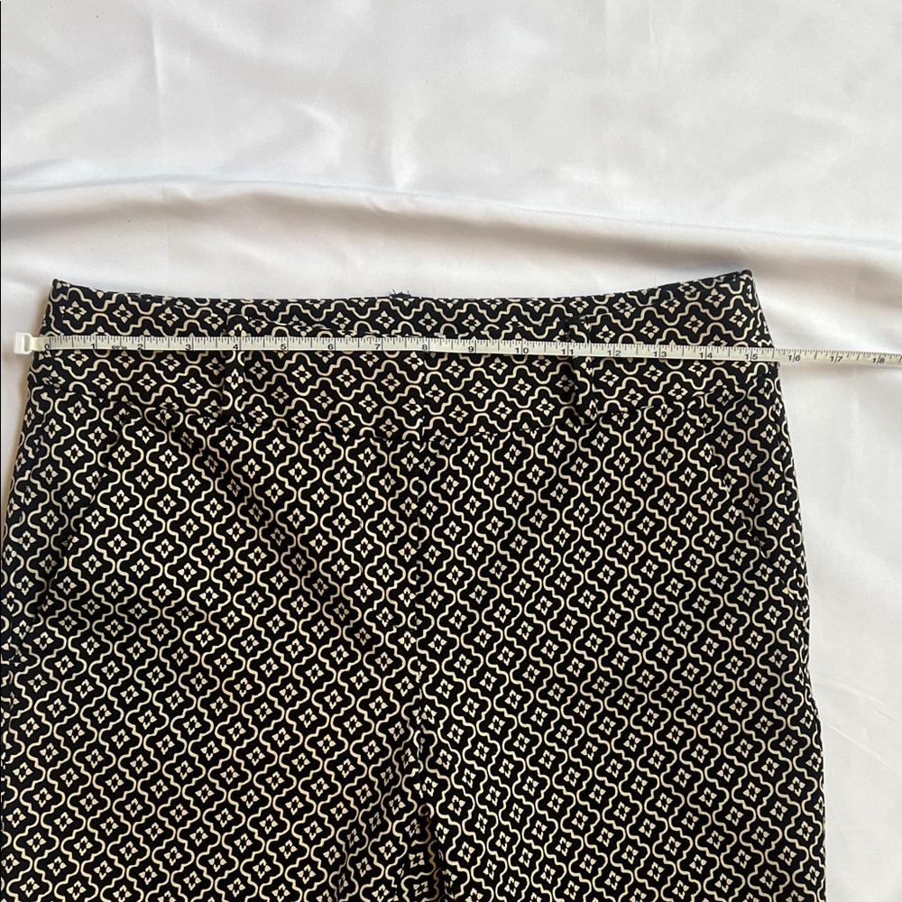 LOFT Marisa Skinny Black and Tan Print Ankle Pants Sz 4 Casual Business Casual - Picture 8 of 11